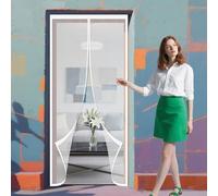 Zanzariera Magnetica per Porte Finestra 77 x 201 cm Tenda Zanzariera Porta con Totalmente Facile da Installarepeper Chiusura Automatica per Casa Ufficio, Bianco