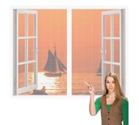 Zanzariera Magnetica per Porte Finestra 83 x 122 cm Zanzariera Protezione Dagli Facile da Installare Senza Fori per Porta Finestra Balcone, Bianco