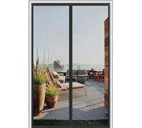 Zanzariera Magnetica per Porte Finestre 105x215 CM, Zanzariera Magnetica con Potente Guarnizione a Magneti,Non è Necessario Forare per Balcone, Soggiorno, Cantine,Terrazze,Nero