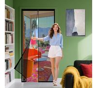 Zanzariera Magnetica per Porte Finestre 124 x 269 cm Tenda Zanzariera Porta Finestra Cortile Installazione Senza Fori per Porta Finestra Balcone Soggiorno, Nero