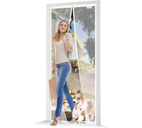 Zanzariera Magnetica per Porte Finestre 125x205 cm Bianca Montaggio Senza Fori