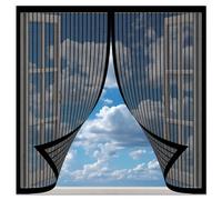 Zanzariera Magnetica per Porte Finestre 139 x 99 cm Chiusura Automatica a Calamite Conveniente per Bambini e Animali Domestici per Porte Zanzariera Porta Finestra, Nero