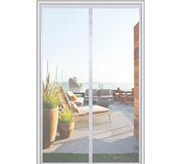 Zanzariera Magnetica per Porte Finestre 95x230 CM, Zanzariera Magnetica con Potente Guarnizione a Magneti，Non è Necessario Forare per Balcone, Soggiorno, Cantine,Terrazze,Bianco