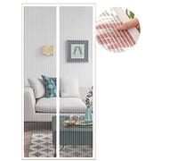 Zanzariera Magnetica per Porte, Zanzariera 80x195 cm, Bianca Zanzariere Porte Chiusura Automatica, Facile da Installare, per Porta Finestra Balcone Soggiorno