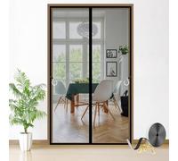 Zanzariera Magnetica per Porte, Zanzariere Porte Chiusura Automatica, Facile da Installare, Zanzariere per Porte Balcone Soggiorno-Black-B||120x190cm(47x74inch)