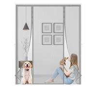 Zanzariera Magnetica per Porte150x240cm,Zanzariera Magnetica Doppia Apertura Laterale Tenda Zanzariera Porta Finestra Anti-zanzare Anti-insetti per Porta Scorrevole Balcone Patio (grigio)
