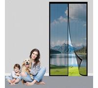 Zanzariera Magnetica Porta 103 x 225 cm Non È Necessario Praticare Fori Chiude da Sola Tenda Porta Finestra Zanzariera Magnetica Adesivo per Balcone Soggiorno Cantine, Nero