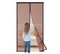 Zanzariera Magnetica Porta 130x235cm,Tenda Zanzariera con Magneti,Protezione Antizanzare per Porte e Finestre,Traspirante,Facile Installazione e Rimozione,Chiusura Automatica,Marrone