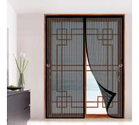 Zanzariera Magnetica Porta 137 x 134 cm Chiusura Automatica Traspirante Facile da Installare Anti Zanzare Insetti Tenda Zanzariera Magnetica Finestra per Balcone Soggiorno, Nero