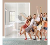 Zanzariera Magnetica Porta 158 x 277 cm Zanzariere Porte Chiusura Automatica, Facile da Installare Tendina Magnetica per Zanzariera per Porte da Balcone, Cantine, Terrazze, Bianco