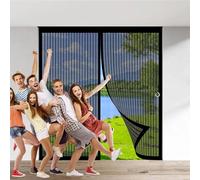 Zanzariera Magnetica Porta 167 x 228 cm Rete Fine, Nessun Attrezzo Richiesto, Facile da Installare Tendina Magnetica per Zanzariera per Porte da Balcone, Cantine, Terrazze, Nero