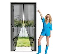 Zanzariera Magnetica Porta 76 x 192 cm con Chiusura Automatica Magnetic Door Screen Proteggere La Famiglia Adatto per Balconi, Cantine, Camere da Letto e Porte Scorrevoli, Nero
