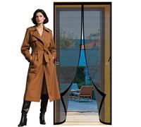 Zanzariera Magnetica Porta 91 x 270 cm con Chiusura Automatica Zanzariera Porta Finestra Senza Foratura per Balcone Soggiorno Camera da Letto Porte, Nero