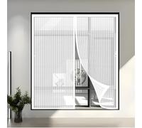 Zanzariera Magnetica Porta 95 x 135 cm Chiusura Automatica Traspirante Facile da Installare Anti Zanzare Insetti Zanzariera Magnetica Porta Finestra per Balcone Soggiorno, Bianco