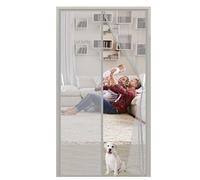 Zanzariera Magnetica Porta, Anti Zanzare Calamite Tenda 110 x 260 cm Chiusura Automatica Tendina Anti Zanzare Mosche con Striscia Adesiva Senza Perforazione per Balconi - Grigio