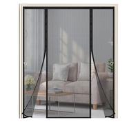 Zanzariera Magnetica Porta,Doppia Apertura Laterale,Tenda Zanzariera Porta Finestra 165x225cm,Tenda Calamita Zanzariere,Si Chiude da Sola,Ideale per Porte da Balcone,Cantine,Terrazze,Nero