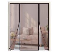 Zanzariera Magnetica Porta,Doppia Apertura Laterale,Tenda Zanzariera Porta Finestra 170x245cm,Tenda Calamita Zanzariere,Si Chiude da Sola,Ideale per Porte da Balcone,Cantine,Terrazze,Marrone