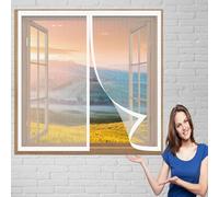 Zanzariera Magnetica Porta Finestra 116 x 134 cm Zanzariera Magnetica Finestra Facile Montaggio Zanzariera Magnetica Porte Zanzariera Porta Finestra, Bianco