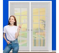 Zanzariera Magnetica Porta Finestra 130 x 200 cm Tenda Zanzariera Porta Finestra Facile da Installarepeper Chiusura Automatica per Porte Finestre, Bianco