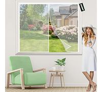 Zanzariera Magnetica Porta Finestra 130x140cm Bianco Zanzariere Magnetiche Tenda Rete Anti Zanzare Insetti Facile da installare senza forare per Porte Finestre Balcone