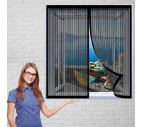 Zanzariera Magnetica Porta Finestra 40 x 120 cm Montaggio Adesivo Tendina Magnetica per Zanzariera Impedendo Agli Insetti di Entrare per Windows, Nero