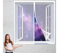 Zanzariera Magnetica Porta Finestra 45 x 140 cm Chiude da Sola Tenda Anti Insetti Zanzare Mantiene Traspirante per Windows, Bianco
