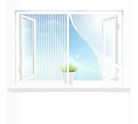 Zanzariera Magnetica Porta Finestra, 55 x 125 cm Mesh Magnetico, Easy to Install Per Porte Finestre Tenda, Bianco
