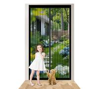 Zanzariera Magnetica Porta Finestra 74 x 197 cm Si Chiude da Sola Tenda Magnetica Zanzariera Porta Non È Necessario Praticare Fori Adatto a Bambini e Animali Domestici, Nero