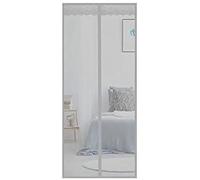 Zanzariera Magnetica Porta Finestra in Fibra di Vetro, 125x225cm, Tende Antimosche Traspiranti Protezione da Insetti Zanzariere a Calamita per Casa Ufficio, personalizzabile, Grigioa
