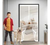 Zanzariera Magnetica Porta Zanzariera 110 x 170 cm, Magnetica, Chiusura Automatica, Senza Foratura, Rete Fine, Porta Tenda per Finestra Balcone, Bianco
