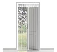 Zanzariera magnetica resistente per porta, 100 x 240 cm, protezione dagli insetti per balcone, patio e finestre, facile installazione adesiva, colore bianco, perfetta per il soggiorno