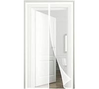 Zanzariera Magnetica,Tenda a Rete Zanzariera Porta con Sigillatura Automatica Nessuna Perforazione per Soggiorno/Camera da Letto/Patio Facile Da Installare 115 x 235 cm - Bianco