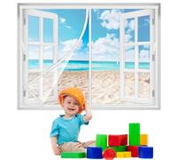 Zanzariera Magnetica Tenda Zanzariera Tenda 70x115 cm, Anti Insetti Chiusura Automatica con Calamite Ve1cr0 per Finestra Porta Casa Ufficio Bianco Nuova-Versione