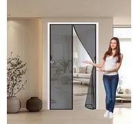 Zanzariera Magnetica Vetroresina 110 x 170 cm, Anti-Zanzare, Anti-Insetti, Rete Ultra-Fine, Installazione Facile, Tenda Magnetica per Porta per Porte, Varie Taglie, Nero
