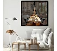 Zanzariera Magnetica Zanzariera 53 x 124 cm, Anti-Zanzare, Anti-Insetti, Rete Ultra-Fine, Installazione Facile, per Finestra per Porta Finestra Balcone, Nero