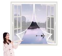 Zanzariera Magnetica Zanzariera 75 x 140 cm, Anti-Zanzare, Anti-Insetti, Rete Ultra-Fine, Installazione Facile, Finestra Adesiva per Porta Finestra Balcone, Bianco