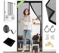 Zanzariera Magnetica - Zanzariere Magnetiche per Porte Finestre 110x220cm Rete Fine, Tenda Totalmente Magnetica, Apertura e Chiusura Silenziosa Non è Necessario Praticare Fori, Goditi l'aria Fresca