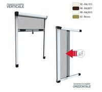 Zanzariera Moschiera Rullo Avvolgibile con Frizione in Kit Per Finestre Balconi