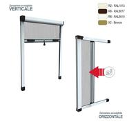 Zanzariera Moschiera Rullo Avvolgibile con Frizione in Kit Per Finestre Balconi