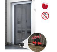 Zanzariera Nera 120x240 con velcro per porte a Strisce magnetiche MAURER