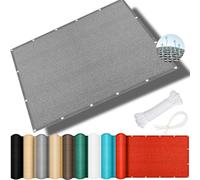 Zanzariera per balcone, 250 x 400 cm, 98% protezione UV, traspirante, isolante, rettangolare, per giardino, versatile rete ombreggiante, grigio chiaro, copertura per la privacy esterna