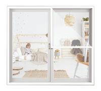 Zanzariera per Finestra 100x160cm, Zanzariera in Fibra di Vetro, Zanzare Anti-Insetti con Nastro Adesivo Zanzariera per Finestra a Maglia Fine Senza Foratura