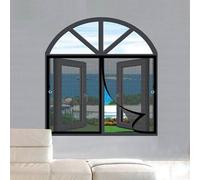 Zanzariera per Finestra 125 x 170 cm Anti Zanzare, Easy to Install, L'Aria Può Circolare Liberamente Zanzariera per Finestre Piccole per Porta Finestra Balcone Soggiorno, Nero