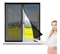 Zanzariera Per Finestra 55 x 150 cm, Tenda Anti-insetti Zanzare, Rete Superfine Autoadescante per Tutte Le Taglie Finestra o Porte, Nero