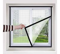 Zanzariera per finestra, 55 x 65 cm, per fai da te, autoadesiva, con gancio adesivo, adatta a più finestre