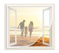 Zanzariera per finestra balcone 60x90cm Goditi l'estate in tutta tranquillità Zanzariera durevole a struttura fine Full Frame per la cameretta dei bambini,Bianco