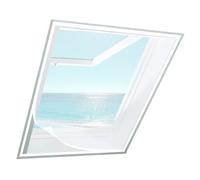 Zanzariera per Finestra, Bianco 105x160cm Chiusura In Nastro magico Su Tutto Il Telaio, per Cucina Soggiorno Finestra Della Cantina, Zanzariera Pieghevole