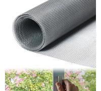 Zanzariera per finestra, con garza, 500 x 120 cm, per finestre, soggiorno, lucernario, porta del balcone, colore nero