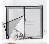 Zanzariera per finestra di sicurezza per gatti di dimensioni personalizzate, rete di protezione da animali domestici, zanzariera e insetti, zanzariera a rete (con cerniera)