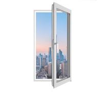 Zanzariera per Finestra in Fibra di Vetro - Facile Installazione Senza Forare 80x170cm Bianco